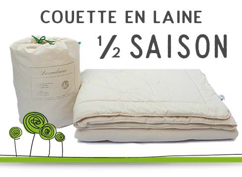 Les couettes écologiques Origins en Pure laine Vierge et coton bio